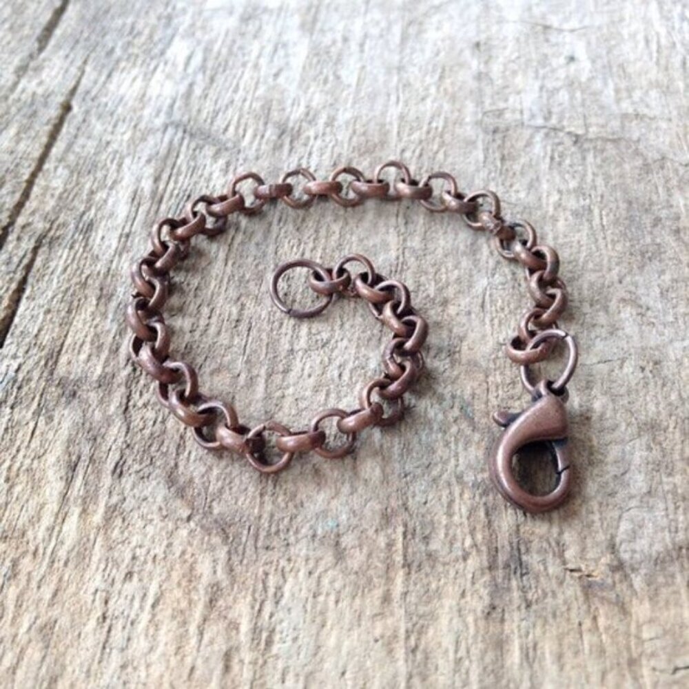 2 INCHES Antique Copper Chain Extender, Necklace Chain Extension - 5mm thick